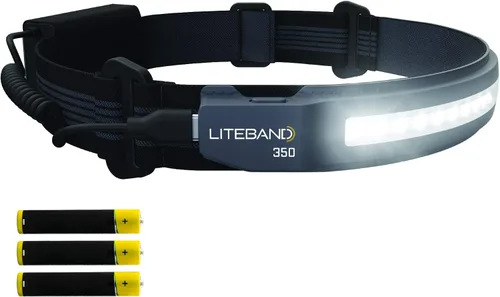 Miniatura 9 de OPTIMAL VENTURES Linterna Frontal LED Liteband Súper Ligera Flex de 300 Lúmenes, Lámpara de Cabeza Brillante, Linternas Frontales con Pilas AAA