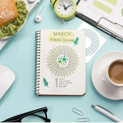 Miniatura 5 de 16 plantillas de diario para suministros de diarios con puntos, plantillas de Happy Planner para manualidades, plantillas de dibujo para diarios