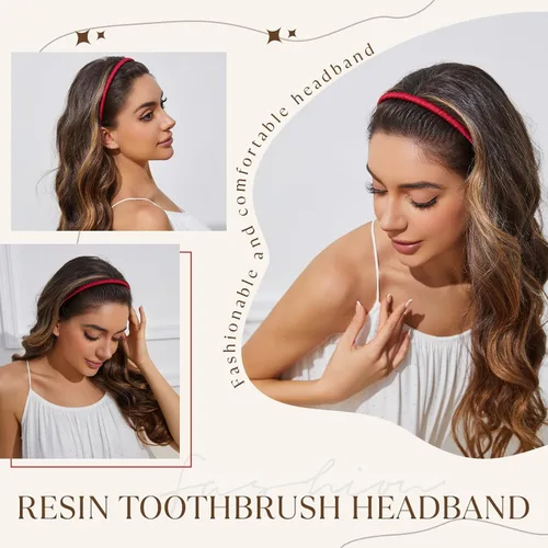 Miniatura 2 de 4 unidades - Diadema multicolor con dientes de resina protectora - Diadema con peine - Accesorios para el cabello para mujer por Beauty hair