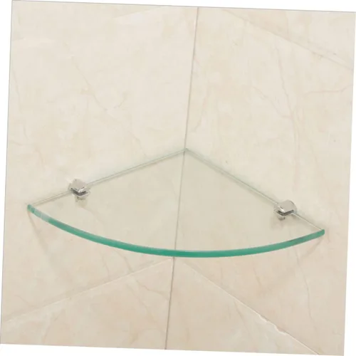Miniatura 4 de Estante esquinero de cristal montado en la pared, soporte de almacenamiento de baño, organizador de ahorro de espacio para ducha y tocador