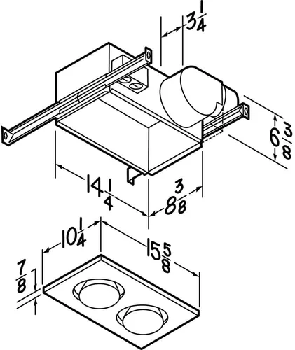 Miniatura 3 de Broan Ventilation ventilador de baño con luz, Blanco, 164