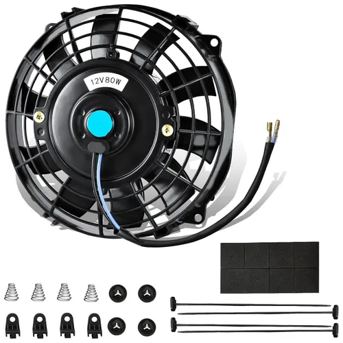 Miniatura 11 de MuHize Kit de ventilador de refrigeración universal de radiador de 16 pulgadas, ventilador eléctrico de alto rendimiento de 12 V 120 W