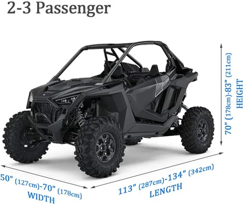 Miniatura 6 de Cubierta UTV 420D Impermeable de Tela Oxford, Lado a Lado con Bolsa de Almacenamiento 134''x66''x75'' Para Polaris Yamaha Can-Am Honda Kawasaki