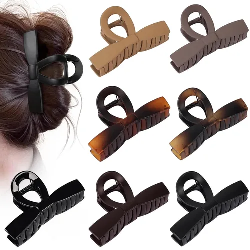 Miniatura 16 de Pinzas cuadradas para el cabello, grandes y pequeñas, antideslizantes, cuadradas, mate, 12