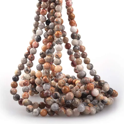 Miniatura 40 de Cuentas sueltas redondas de piedra natural de amatista de 8mm, cuentas para hacer joyas y manualidades DIY, 1 cordón de 15 pulgadas, aproximadamente