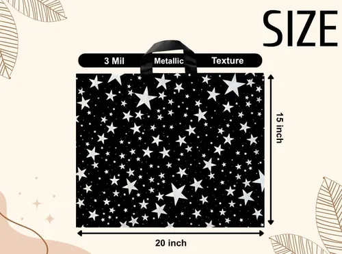 Miniatura 2 de Infinite Pack Bolsas grandes de mercancía de agradecimiento con asa de lazo, bolsa de boutique brillante, refuerzo inferior de 3 pulgadas y 3 mil