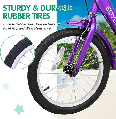 Miniatura 2 de LILYPELLE Triciclo triciclo de 16 pulgadas para principiantes y bicicletas de 3 ruedas de una sola velocidad, bicicletas de tres ruedas con cesta