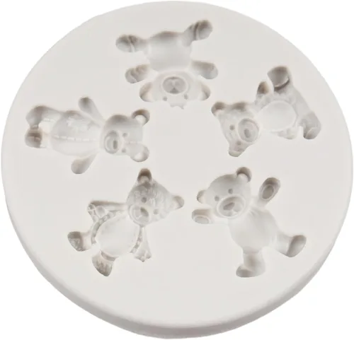 Miniatura 7 de Moldes de Fondant de Silicona con Forma de Oso, Moldes de Chocolate y Caramelo con Forma de Oso Para Decoración de Pasteles, Topper de Cupcakes