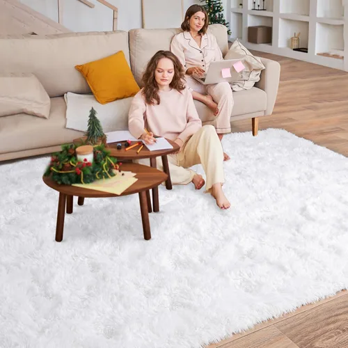 Miniatura 55 de Dssimo - Alfombra superesponjosa para la habitación, alfombra de área moderna, pequeña, suave y acogedora de felpa para niños, niñas y adolescentes