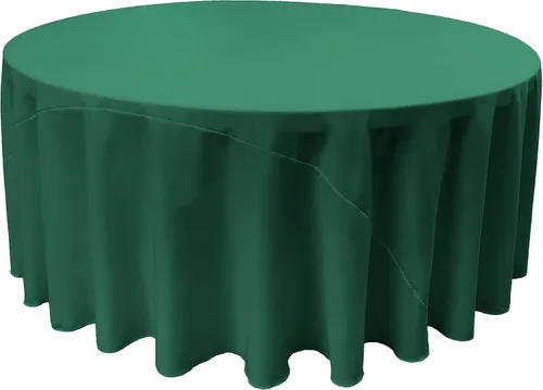 Miniatura 151 de LA Linen - Mantel redondo lavable de popelina de poliéster, resistente a manchas y arrugas, 51", mantel de tela para comedor, cocina, fiesta, Negro