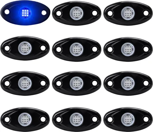 Miniatura 12 de 12 cápsulas de luces LED moradas de neón para auto, camión, ATV, SUV, luz trasera para vehículos
