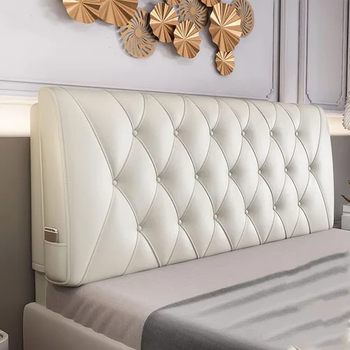 Miniatura 13 de ZZYY Cabecera tapizada de piel sintética suave con botones para cama de tamaño doble/Queen/King, funda suave de soporte con cabecera, gris, Queen/59