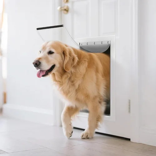 Miniatura 5 de Solapas grandes de repuesto para puerta con soporte de metal, tornillos y arandelas de acero inoxidable 304, compatibles con PetSafe Freedom