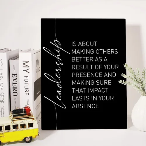 Miniatura 3 de Lienzo con cita de liderazgo, arte para pared, diseño de liderazgo motivacional, pintura para oficina, hogar, decoración de pared enmarcada, líder