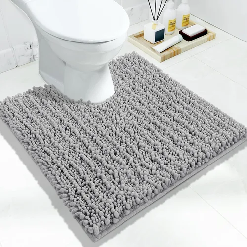 Miniatura 11 de Yimobra Alfombras de Baño Antideslizantes Lavables - Alfombra de Baño de Chenilla Ultra Suave Absorbente, Alfombra Peluda de Secado Rápido para Negro