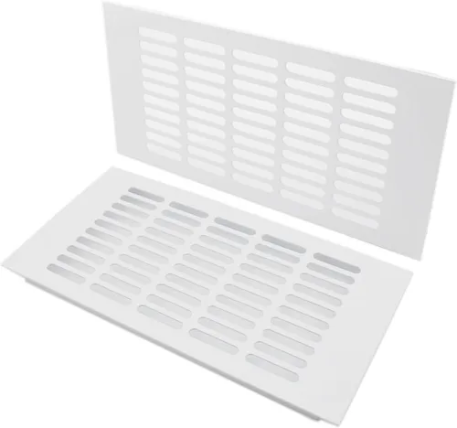 Miniatura 16 de 2 fundas para ventilación de aire, rejilla de ventilación de aleación de aluminio blanca rectangular, cubierta de rejilla de metal para armario