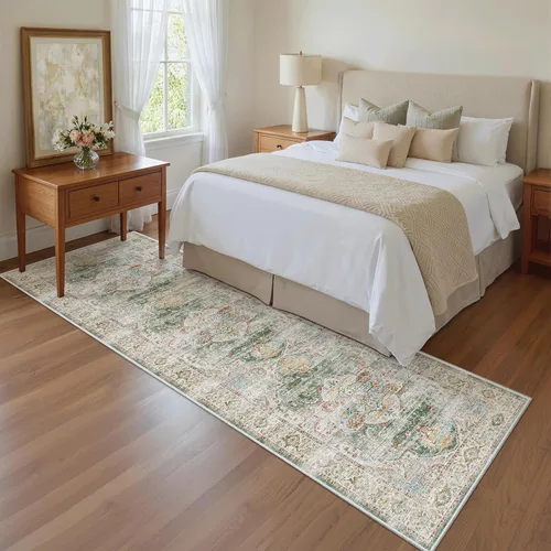 Miniatura 620 de Madane Tapete lavable de 2 x 10 pies para pasillo, cocina, recibidor, clásico, suave, antideslizante para interiores, casa de campo, baño, sala