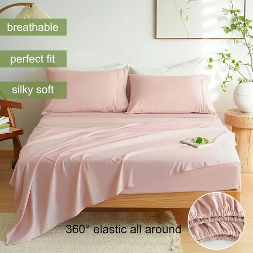 Miniatura 5 de Mohap - Juego de sábanas de microfibra cepillada, ropa de cama suave de lujo, resistente a la decoloración