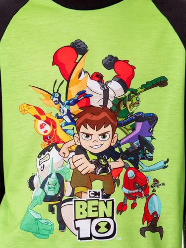 Miniatura 3 de INTIMO Ben 10 - Conjunto de pijama de dibujos animados para niños con personajes Omnitrix, Multi colorido