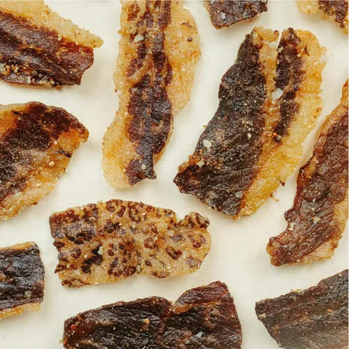 Miniatura 4 de BEEFY Meat Chips - Mostaza Miel - 2.5oz. 100% Prime Brisket. 13g de proteína por onza.