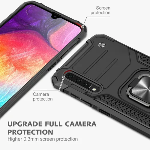 Miniatura 5 de Dionsibei Funda para Samsung Galaxy A50 A50S A30S grado militar con función atril incorporada, soporte de armadura resistente a prueba de golpes