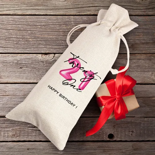 Miniatura 4 de Bolsa de vino de cumpleaños número 21 Regalos para niñas de 21 años Idea de regalo para mejores amigas y hermanas Decoraciones de fiesta