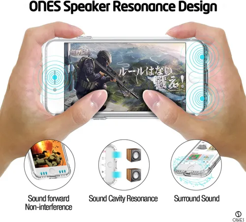 Miniatura 3 de ONES Funda transparente para iPhone 8 Plus/7 Plus, funda delgada de silicona TPU suave, funda protectora militar contra caídas para teléfono