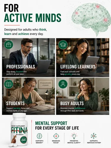 Miniatura 4 de Aumento de la memoria, ayuda cognitiva, salud cerebral (60 pestañas/paquete de 1)