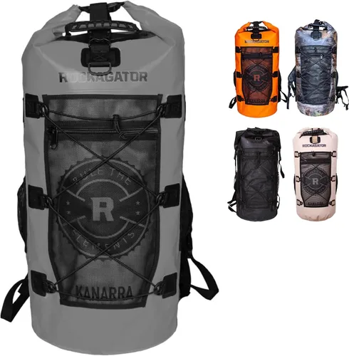 Miniatura 10 de Mochila impermeable Kanarra de 90L de Rockagator para acampada, senderismo, caza - Gran capacidad, cierre enrollable de tapa, Camuflaje, 40 litros