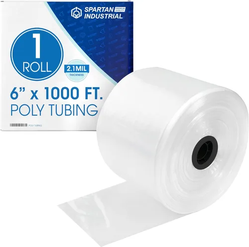 Miniatura 8 de Spartan Industrial Mini rollo de tubos planos de polietileno LDPE de 2 pulgadas de ancho, 2 pulgadas de ancho x 1000 pies de largo, 2 mil Ideal