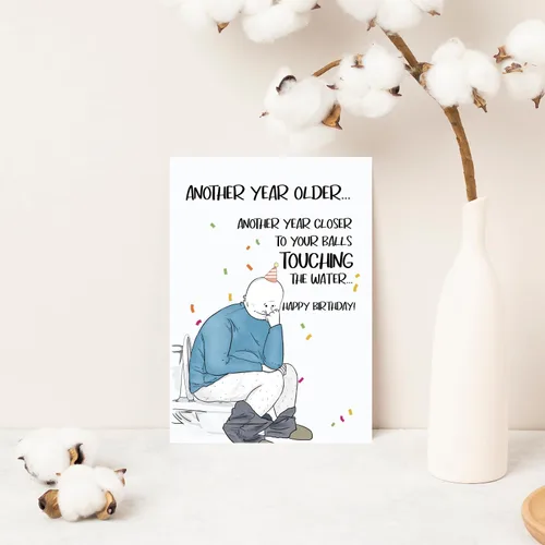 Miniatura 2 de COLINHELIN Tarjeta de cumpleaños divertida de regalo para esposo, papá, abuelo, humor, 40°, 50°, 60°, 70°, tarjeta de cumpleaños de edad avanzada