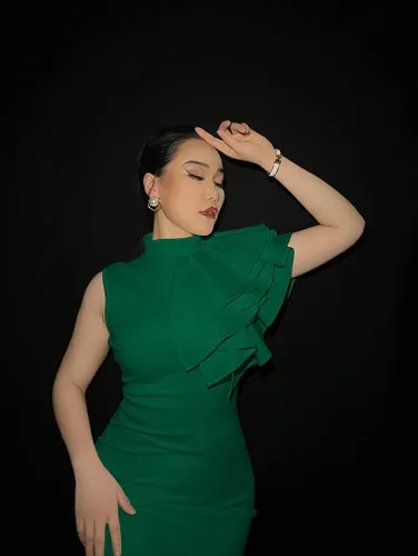 Miniatura 6 de XXTAXN - Vestido de cóctel entallado, formal, sin mangas y con volados para mujer, vestido de tubo por debajo de la rodilla