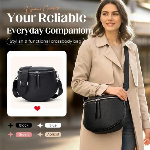 Miniatura 3 de Large Fanny Pack Crossbody Sling Bags,Crossbody Bags for Women Large Vegan Leather Bum Bag with Coin Purse (Black)