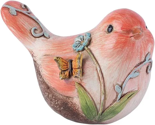 Figura de pájaro de resina, mini adorno de pájaro, figura en miniatura, figura de pájaro, estatua de jardín para decoración de mesa del hogar, color