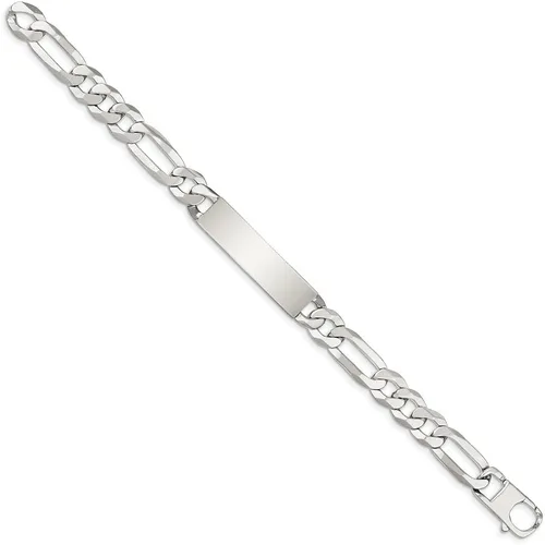 Miniatura 2 de Pulsera de identificación de plata de ley 925 sólida con cierre seguro de langosta 0394in Plata de ley