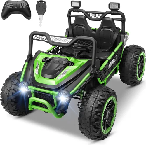 Miniatura 11 de Hikole Juguetes de Montar de 24V para Niños y Niñas, UTV para Niños de 2 Asientos con Control Remoto para Padres, Funciona con Motores de Batería