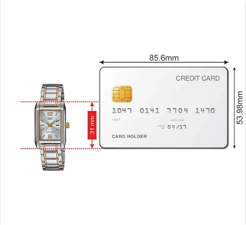 Miniatura 5 de Casio LTP-1235SG-7A Reloj de vestir analógico de acero de dos tonos para mujer