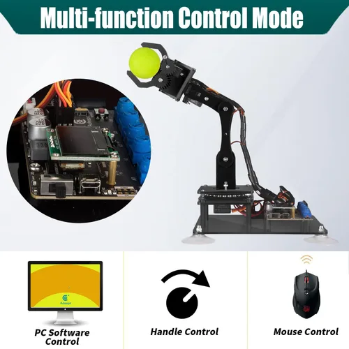 Miniatura 2 de Adeept 5DOF Kit de brazo robótico compatible con Arduino IDE, programable DIY Codificación STEM Educativo 5 Axis Build Robot Arm, Kit de inicio