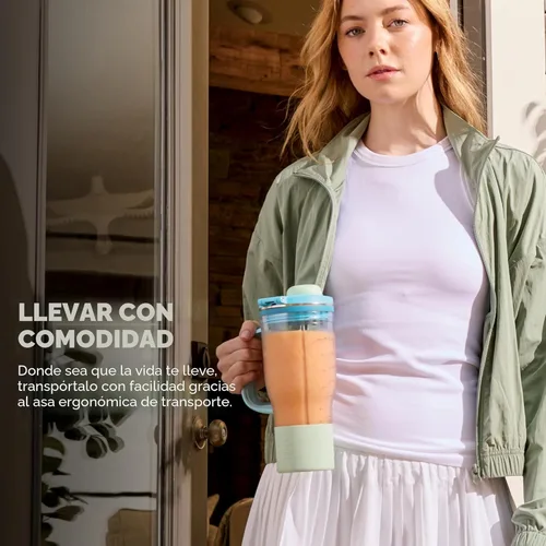 Miniatura 5 de Ninja Blendboss™ Licuadora personal para batidos y bebidas congeladas Vaso de viaje de 26 onzas con tapa a prueba de fugas, boquilla para beber