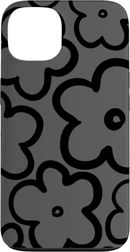Miniatura 7 de Cute Flower Pattern Wildflower Charcoal Grey Black Floral Case for iPhone 17