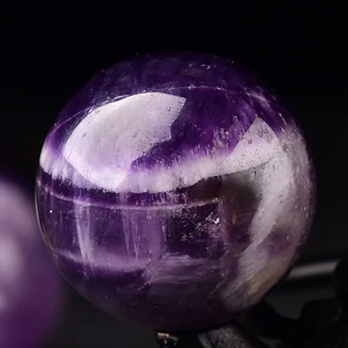 Miniatura 7 de 4-5cm/1.57-1.96 pulgadas - Esfera de cristal de amatista natural pulida a mano, esfera decorativa de cristales curativos, bola de cristales