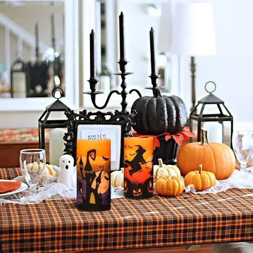 Miniatura 4 de Juego de 3 velas de calcomanía de Halloween de DRomance