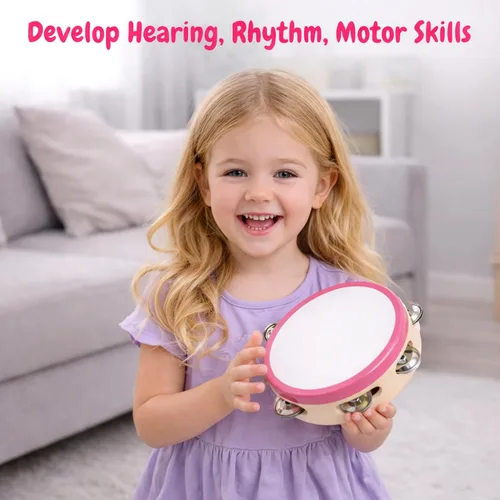 Miniatura 11 de Stoie's Instrumentos musicales de madera rosa para niños pequeños a partir de 3 años, juego de juguetes musicales Montessori con xilófono
