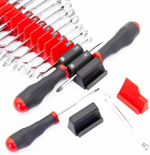Miniatura 9 de Ernst Manufacturing Wrench Pro - Organizador modular de llaves para 40 herramientas con base magnética, fabricado en los Estados Unidos Negro