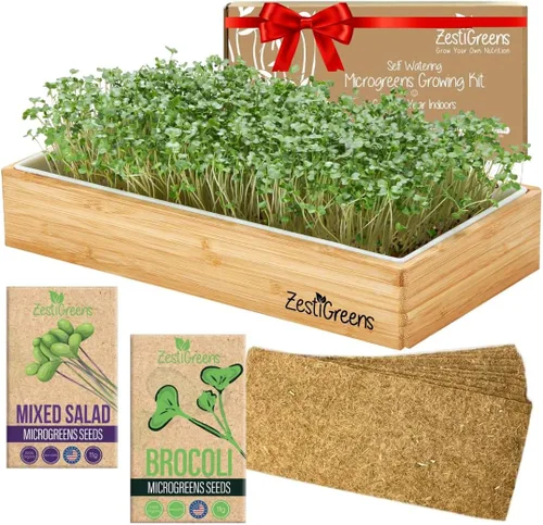 Miniatura 8 de Kit de cultivo de microgreens de riego automático, la forma más fácil de cultivar microverduras frescas en casa. Incluye bandeja reutilizable