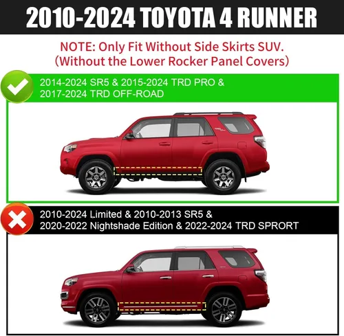 Miniatura 2 de SMANOW Estribos compatibles con Toyota 4Runner 2010-2024 (sin faldones laterales)