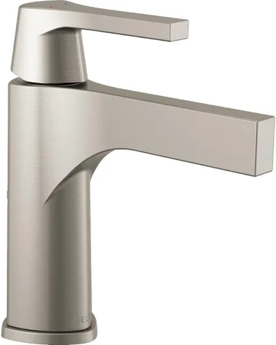 Delta Faucet Zura Grifo de baño de un solo orificio níquel cepillado, grifo de baño de una sola manija, tecnología de sello de diamante, ensamblaje