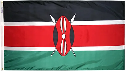 Miniatura 5 de Annin Flagmakers Bandera de Kenia fabricada en Estados Unidos según las especificaciones oficiales de diseño de las Naciones Unidas, 2 x 3 pies