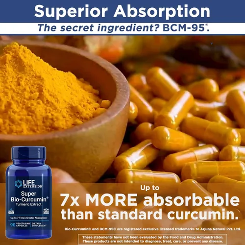 Miniatura 4 de Life Extension Super Bio-Curcumina Extracto de cúrcuma 400 mg, 90 cápsulas vegetarianas - Sin OMG - Altamente absorbible