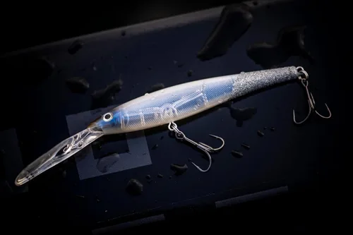 Miniatura 2 de Berkley Flicker Anzuelo de pesca con señuelo de pececillo, Negro Plateado, 1/3 oz, 3 1/2 pulgadas 9 cm de anzuelos tipo Crankbaits, perfil